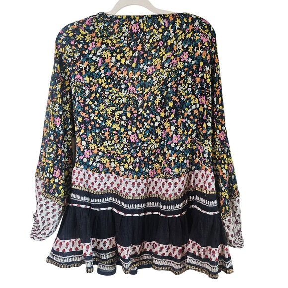 Free People Gardenia Tunic Top XS Cottagecore Boho Fall Layers Bohemian Blouse - Picture 3 of 9